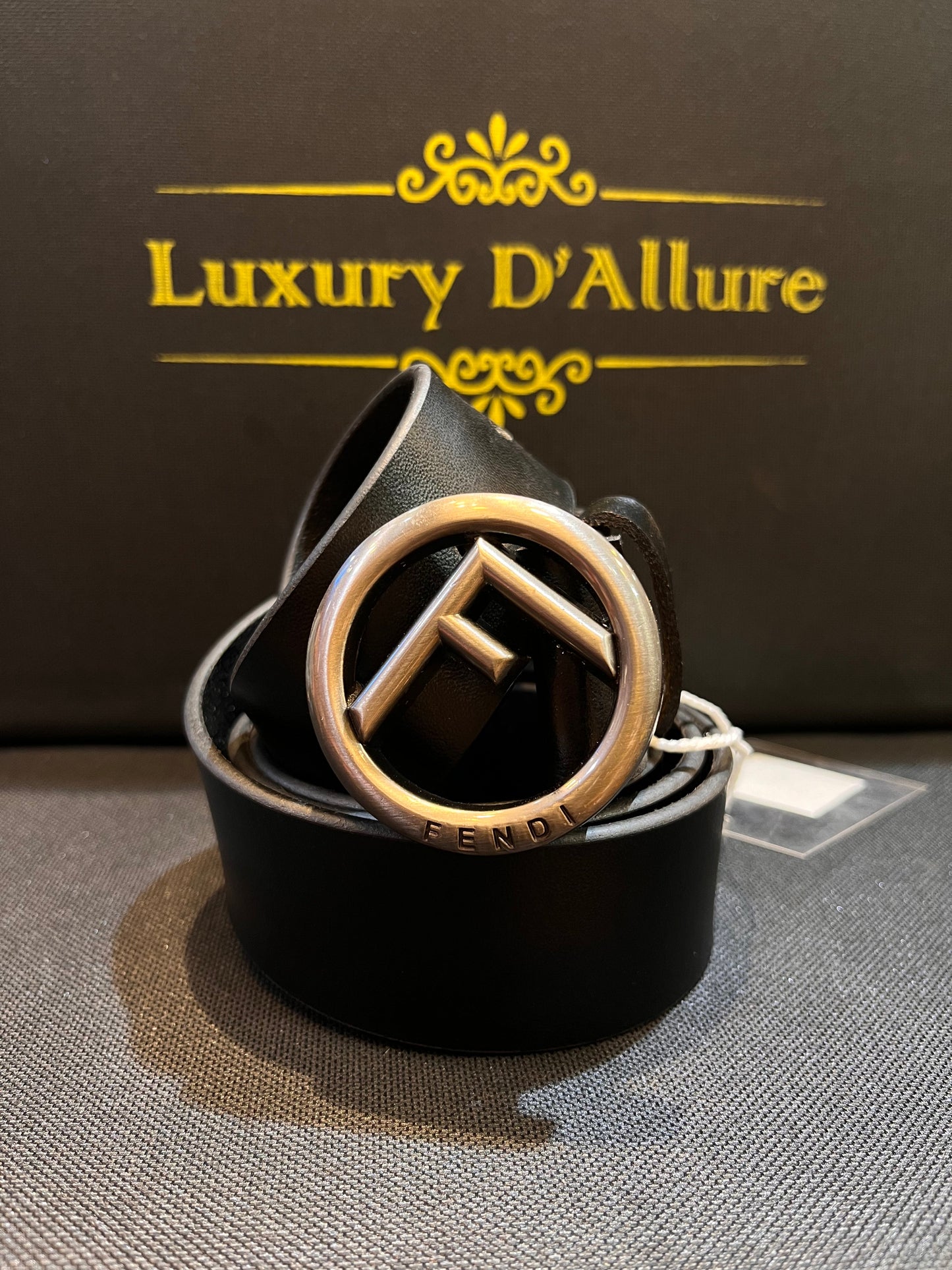 Nef Fen Black Strap Silver Graise Buckle Men’s Belt 64653