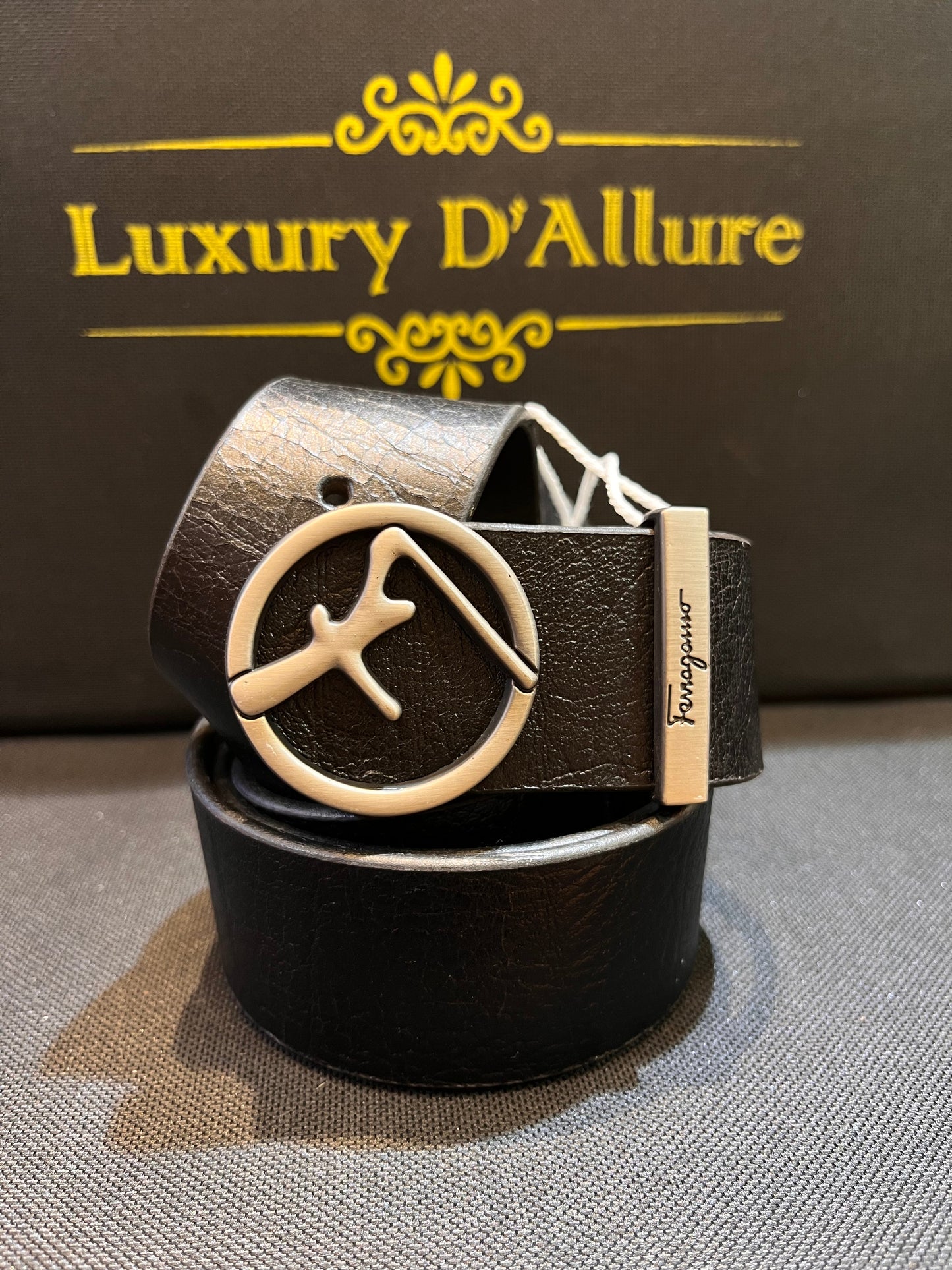 Raf Far Black Strap Silver Graise Buckle Men’s Belt 64646