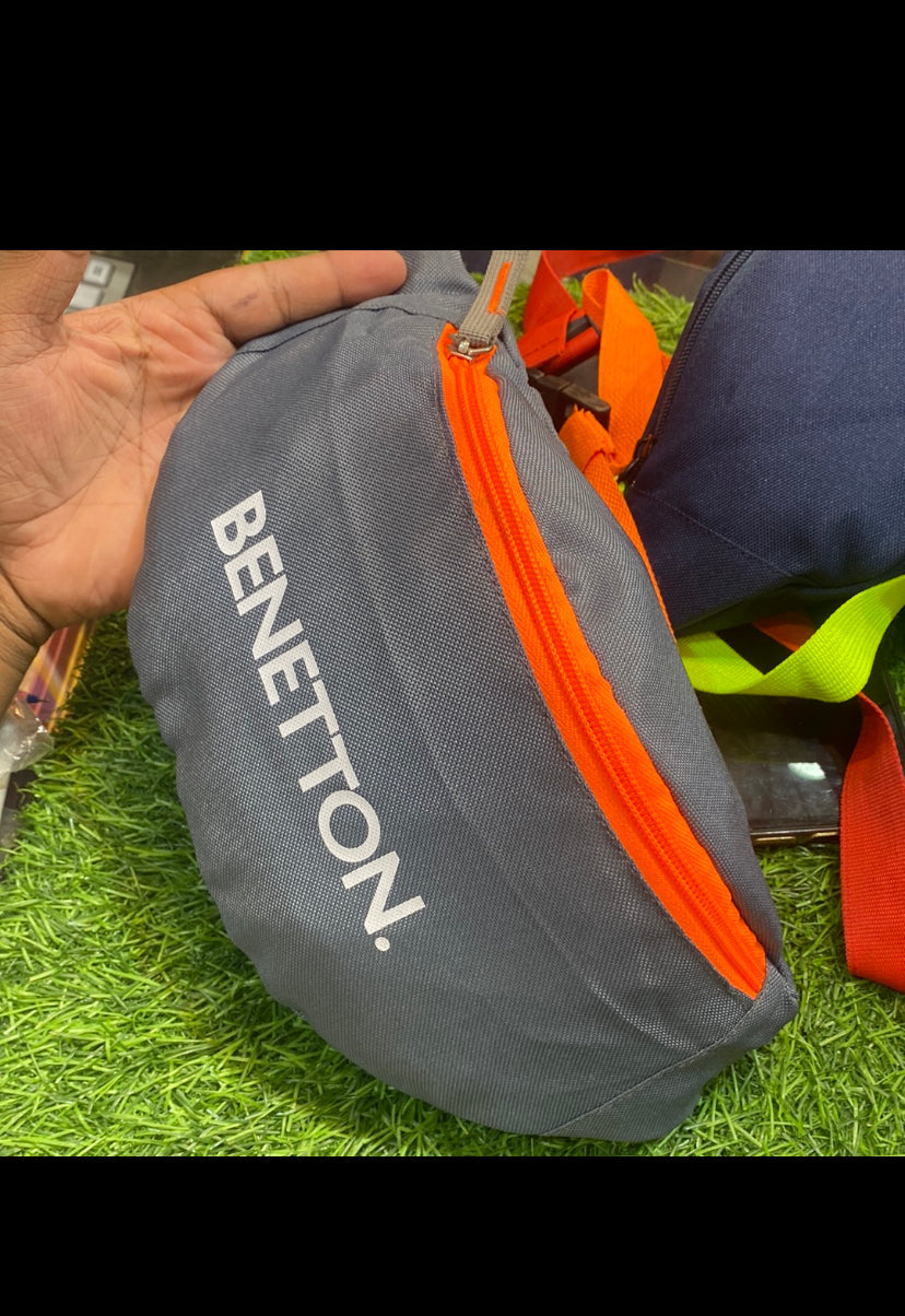 Ben Neb Grey Orange Chest Bag Fanny Bag