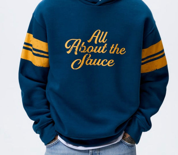 Zr Navy Blue Colour All About The Sauce SweatShirt