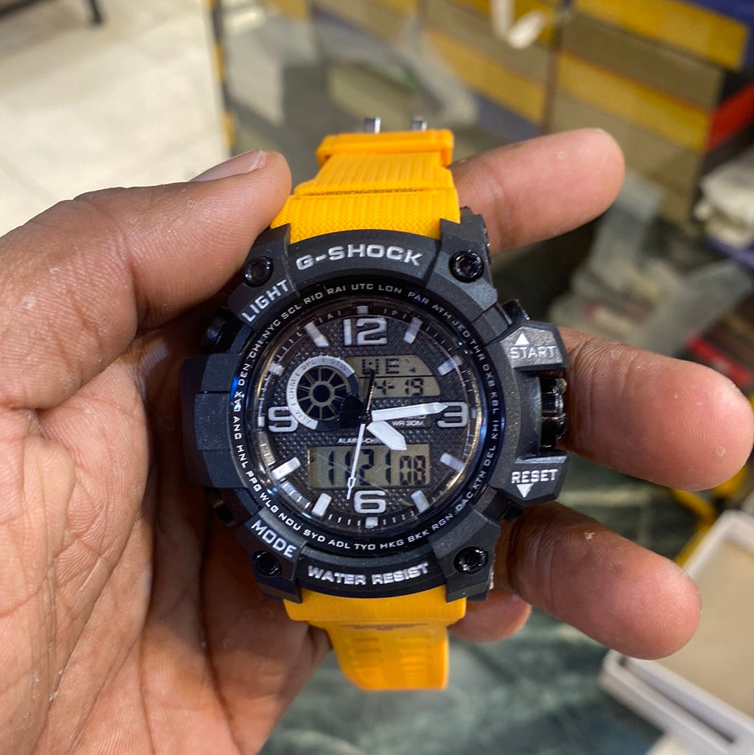 Hsg Orange Strap Black Dial Colour Water Resistance Sports Watch. 500419