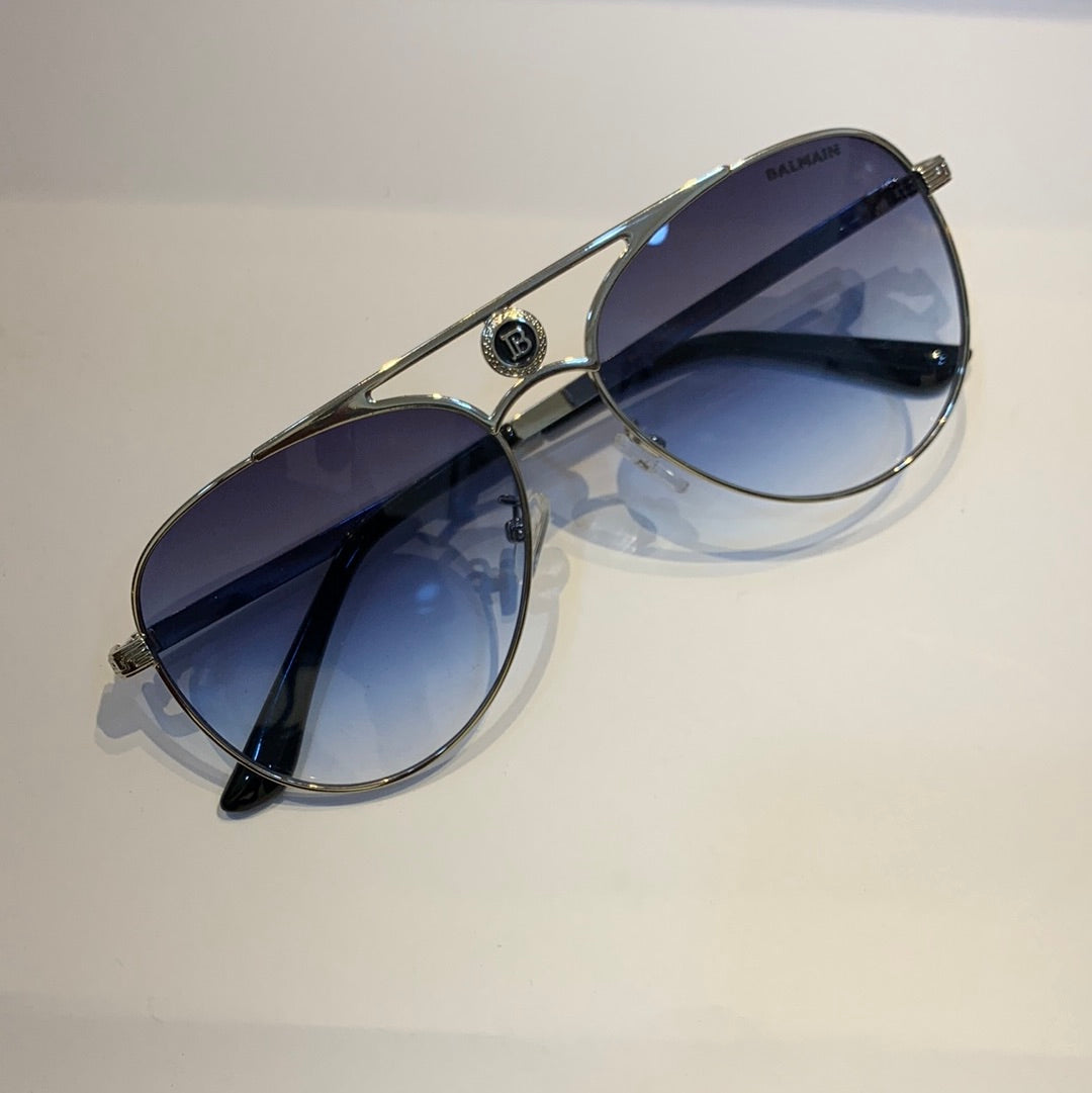 Lab Bal Silver Frame Sky Blue Shade Sunglass B85-7257 12-142