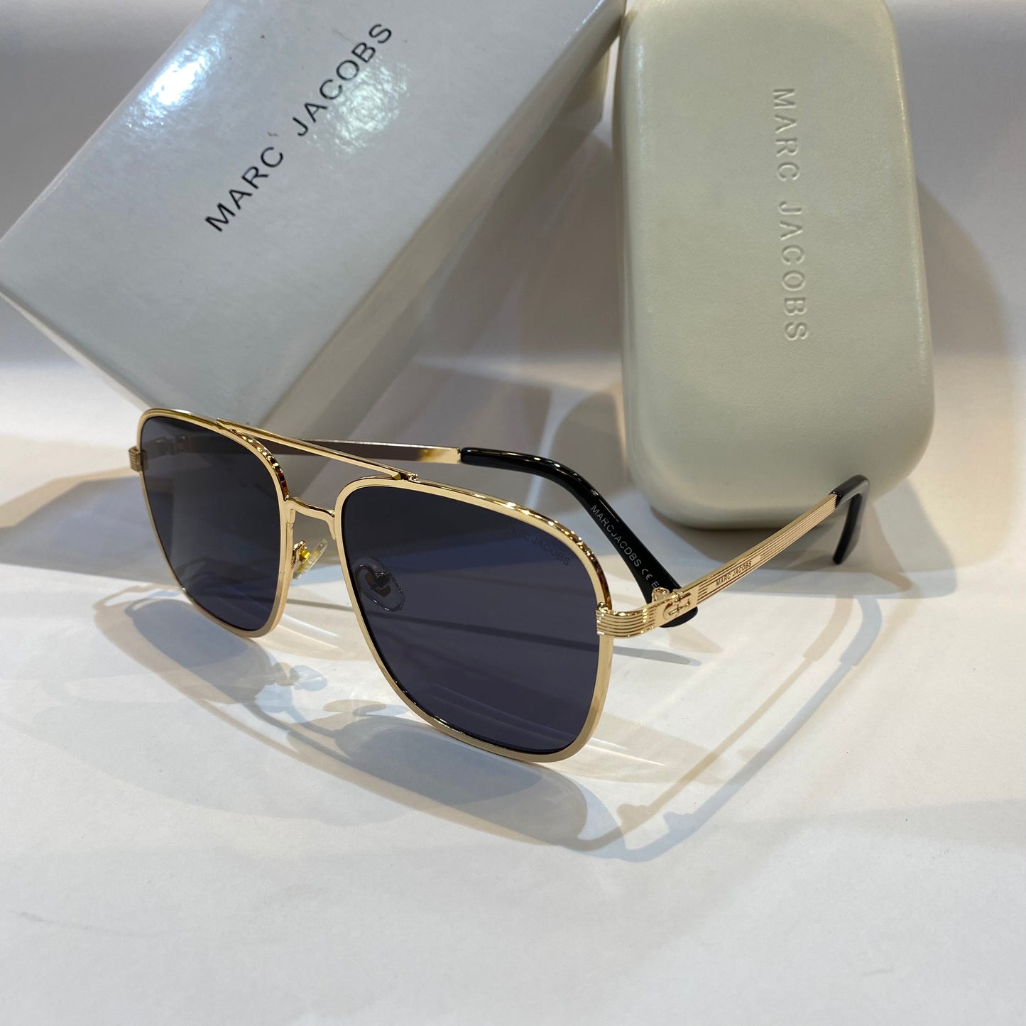 RAM Gold Frame Black Shade Unisex Branded Sunglasses MARC 24/S R80190 59 18-145