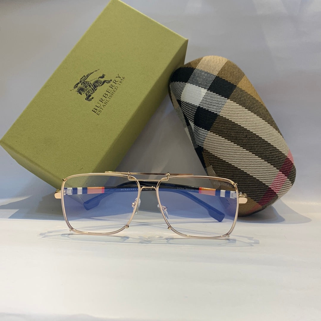 Bur rub Glossy Gold Frame white Shade Unisex Sunglass 2A365 53 20 143