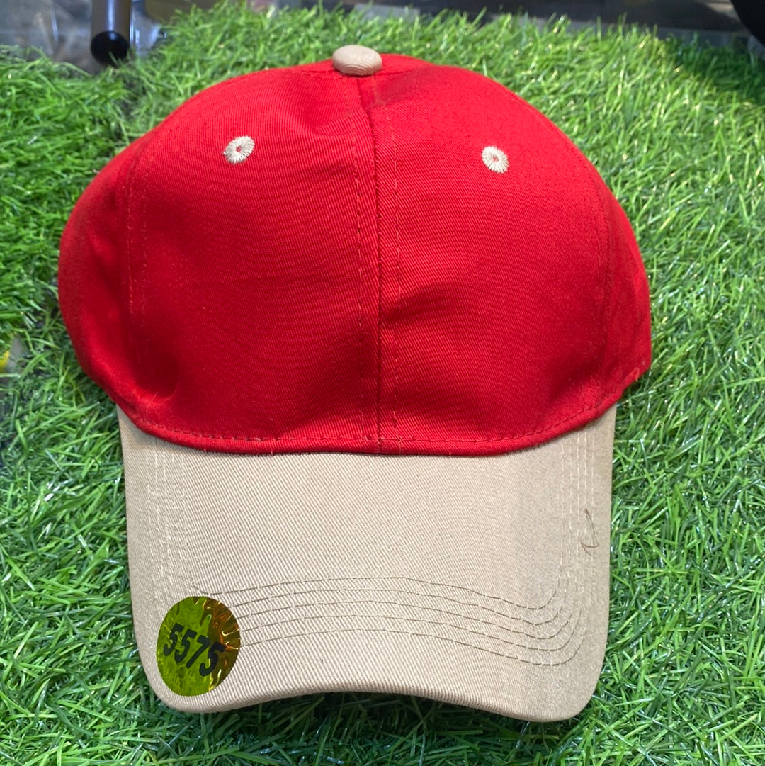 Red Beige Colour 5575 Printed Cap