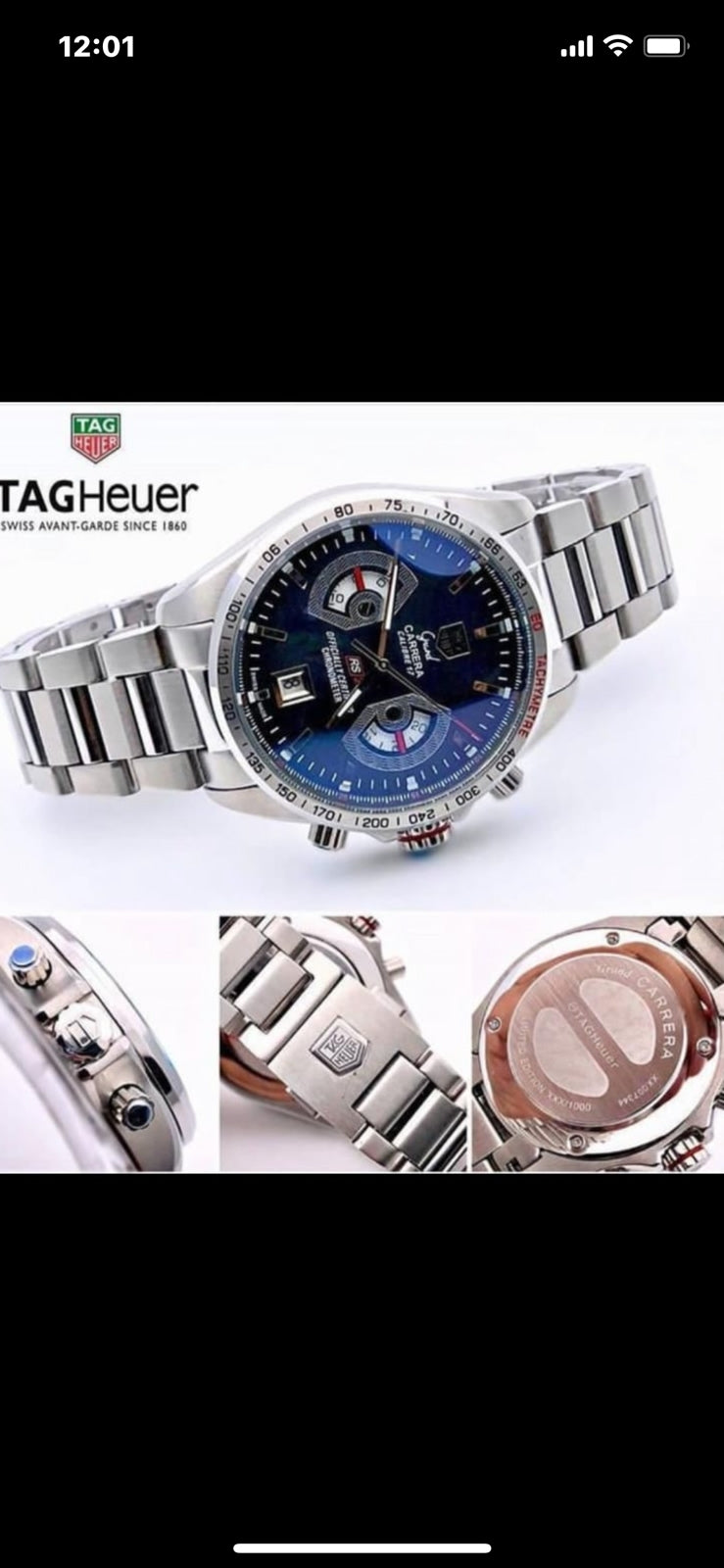 Gat Silver Chain Black Dial Men Watch