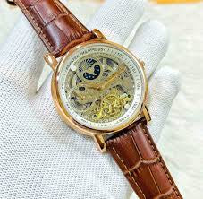 Brown Strap Gold Dial Automatic Men’s Watch