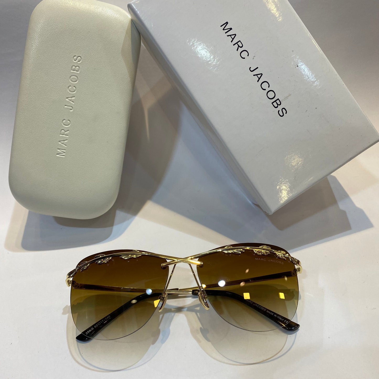 RAM Gold Frame Brown Shade Unisex Branded Sunglasses 258/S 62 17-140