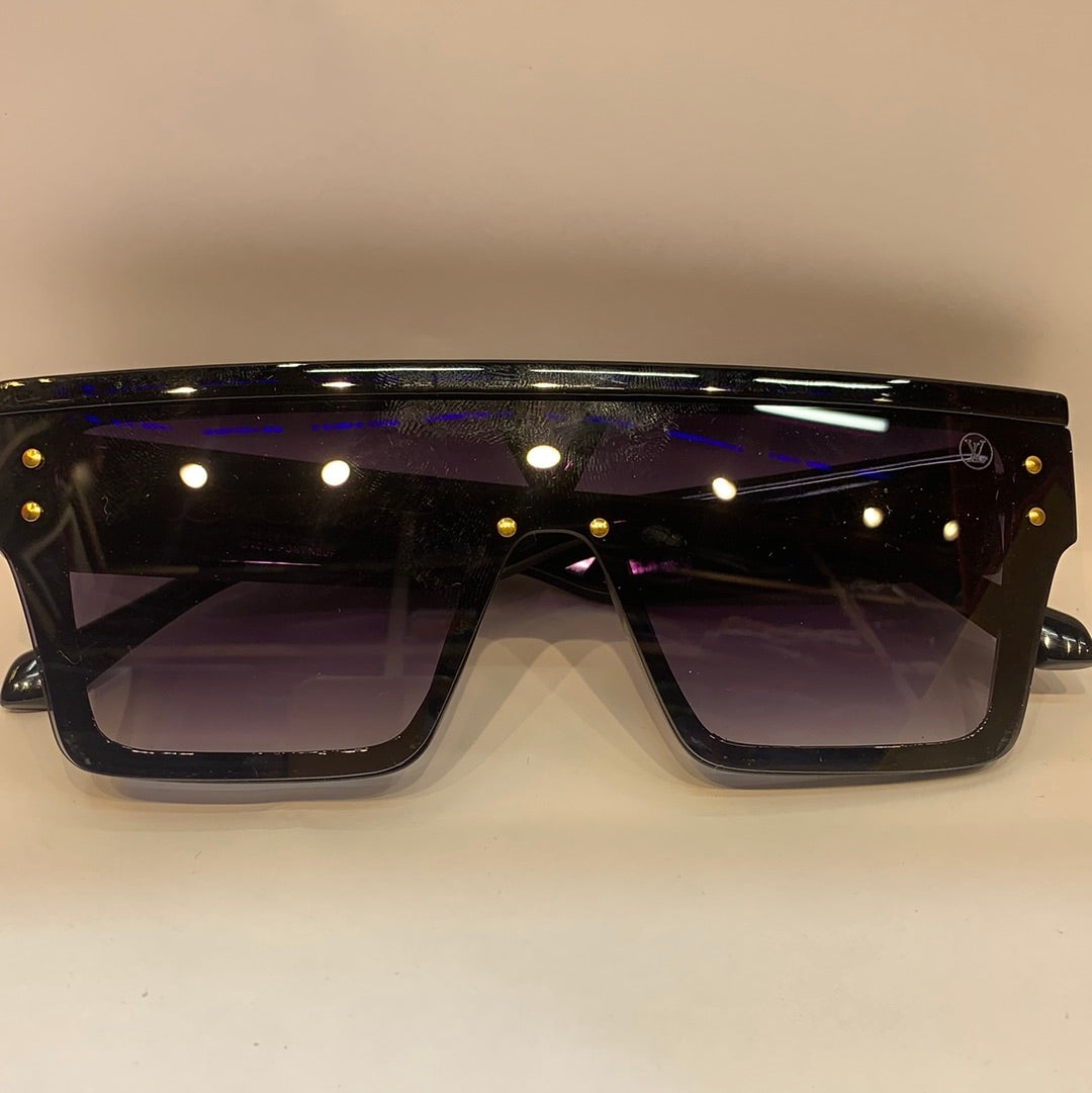 UOL VL Black Frame Black Shade Unisex Sunglass Z1583E 68 8-147