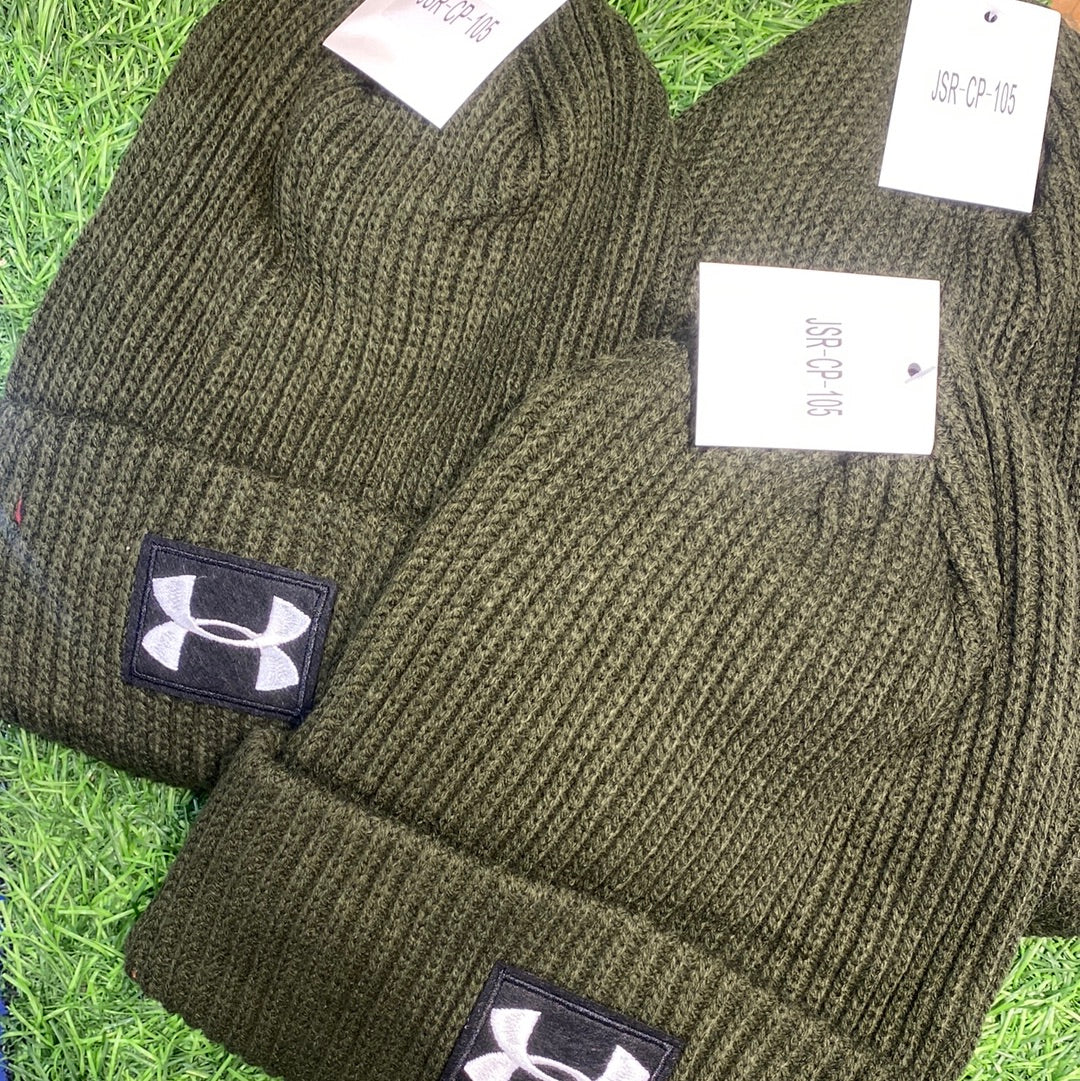 UND DNU Olive Green Colour Winter Unisex Hats JSR CP 105