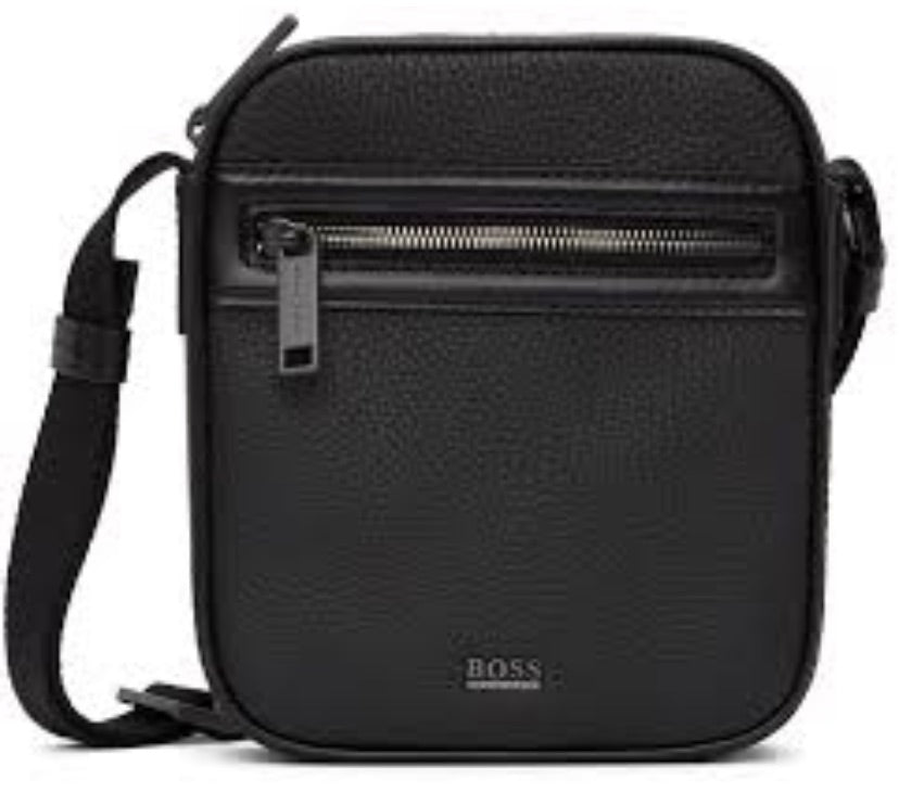 Sob Black Colour Leather Men Sling Bag 96503