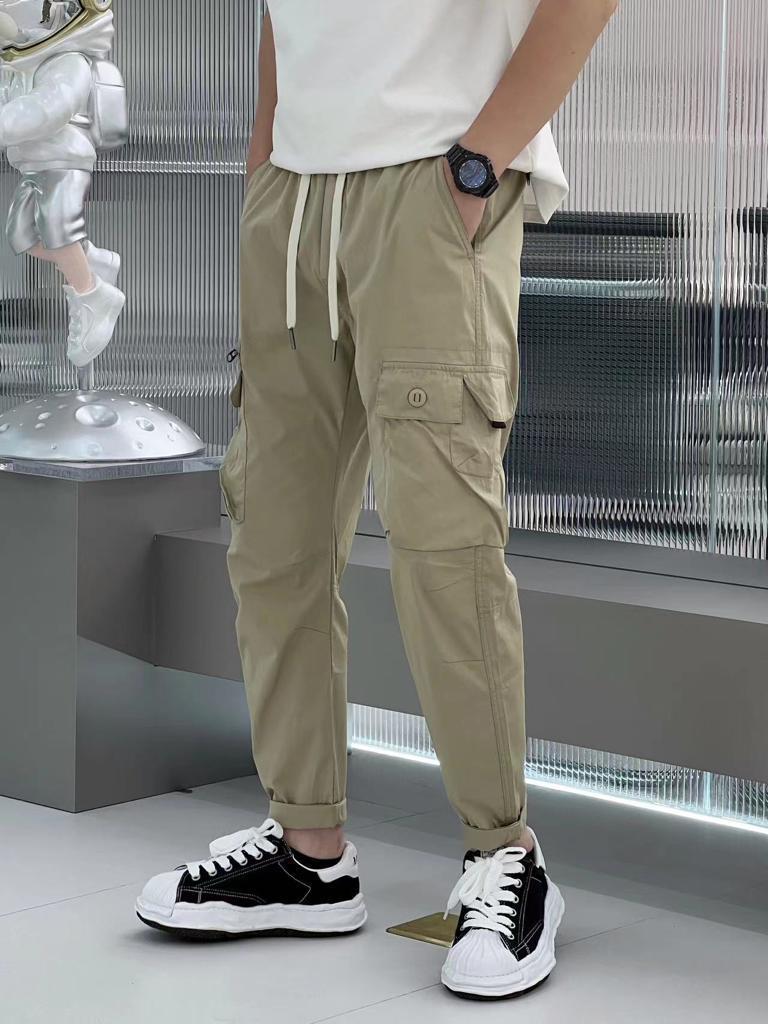 SUZI HOMME Cream Colour with Premium Quality Korean Style Jogger Cargo 7728 AAA1