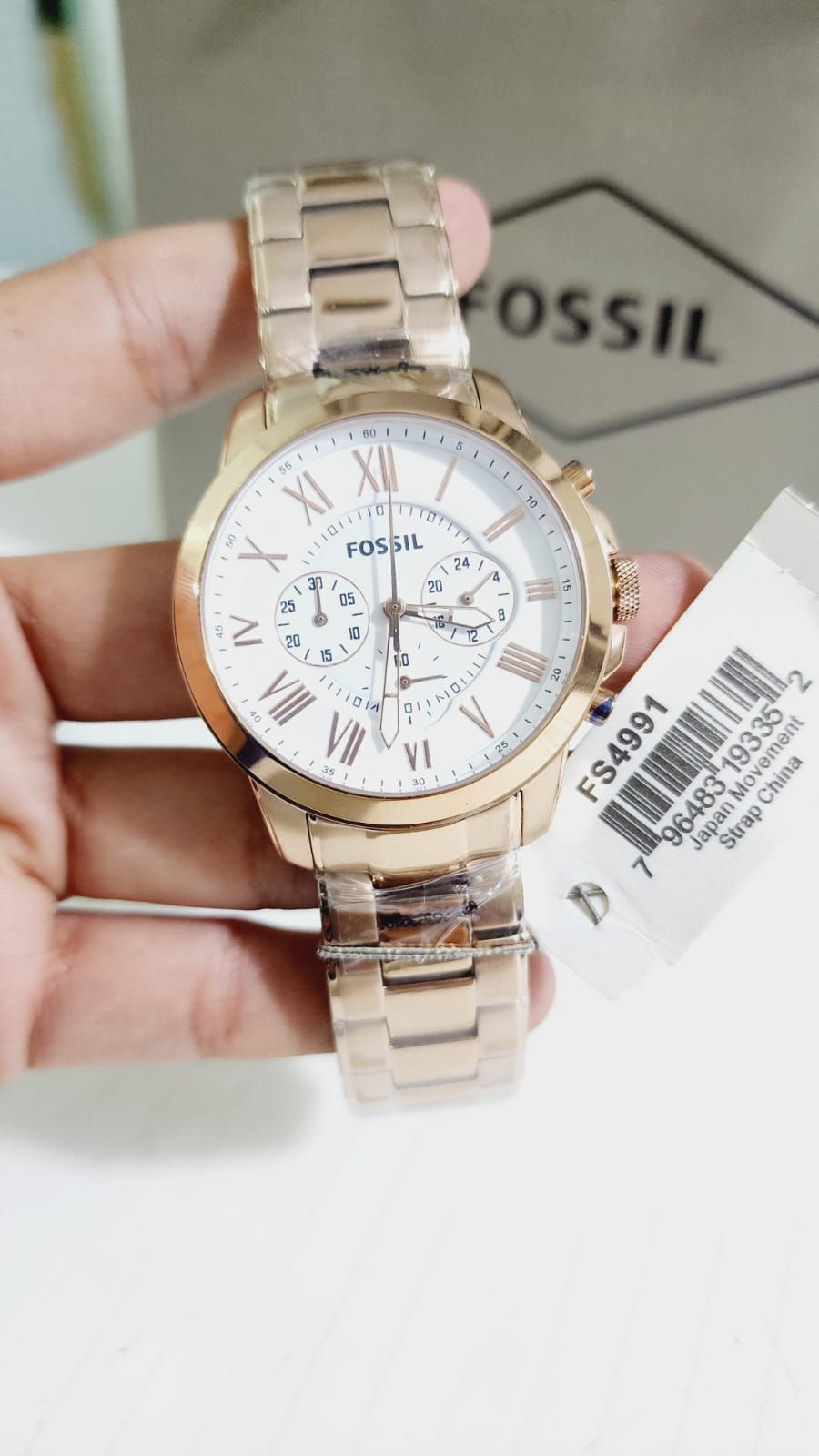 Sof Copper Chain White Dial chronograph Man Watch