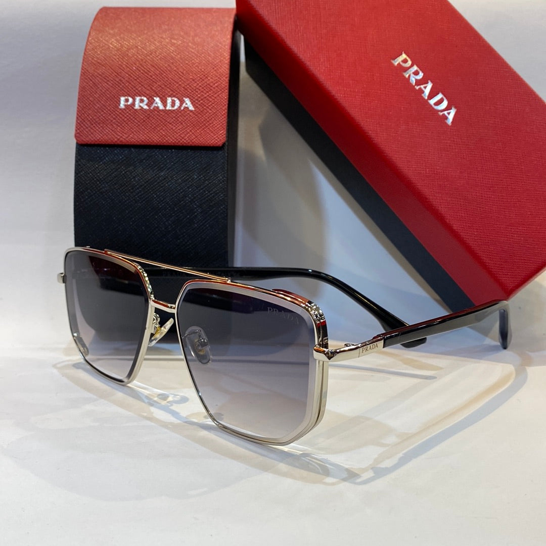 ARP Silver Frame Black Shade Unisex Branded 017A 56 15-143