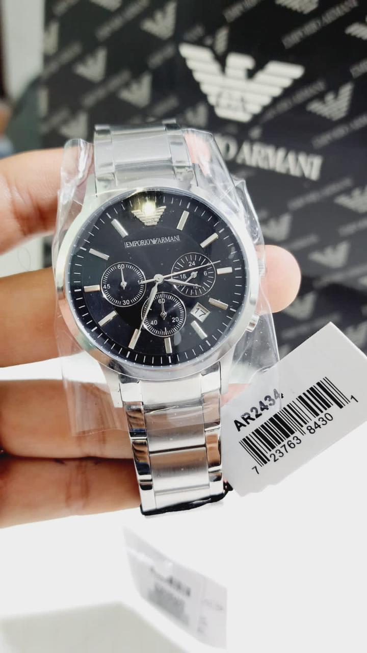 Mra Silver Chain Black Dial Premium Quality Men Watch