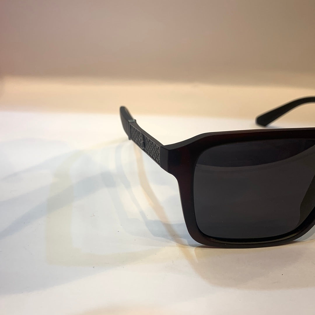 YAM Matte Black Frame Black Shade Unisex Sunglass AB2019 56 16-135