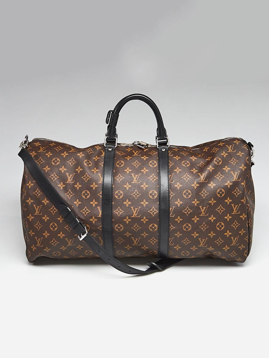 UOL Brown Tan Monogram Unisex Duffel Bag