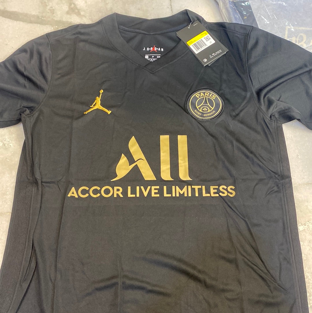 JOR ROJ Black Colour joa Aoj paris saint germain jersey Lycra Cottan Football Jersey 110362