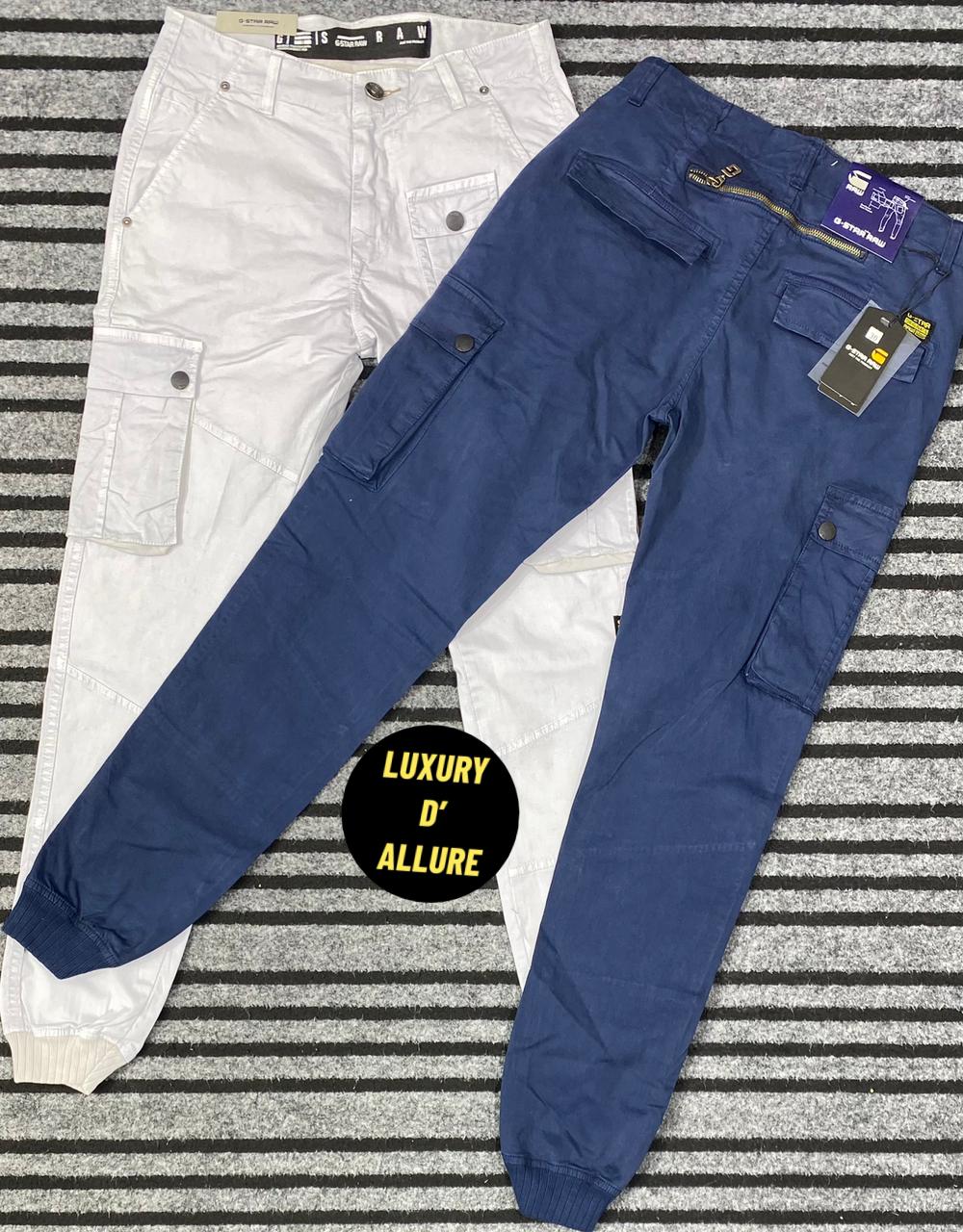 Star G WAR Navy Blue Colour With Six Pockets Denim Cargo 345647 AAA1