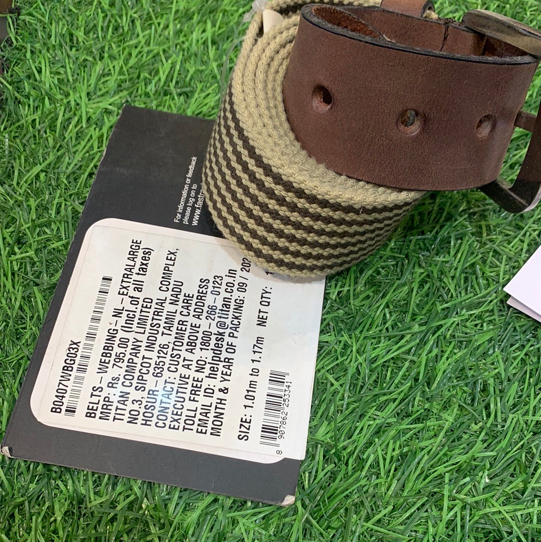 Brown Cream Belt Fastrack B0407WBG03X