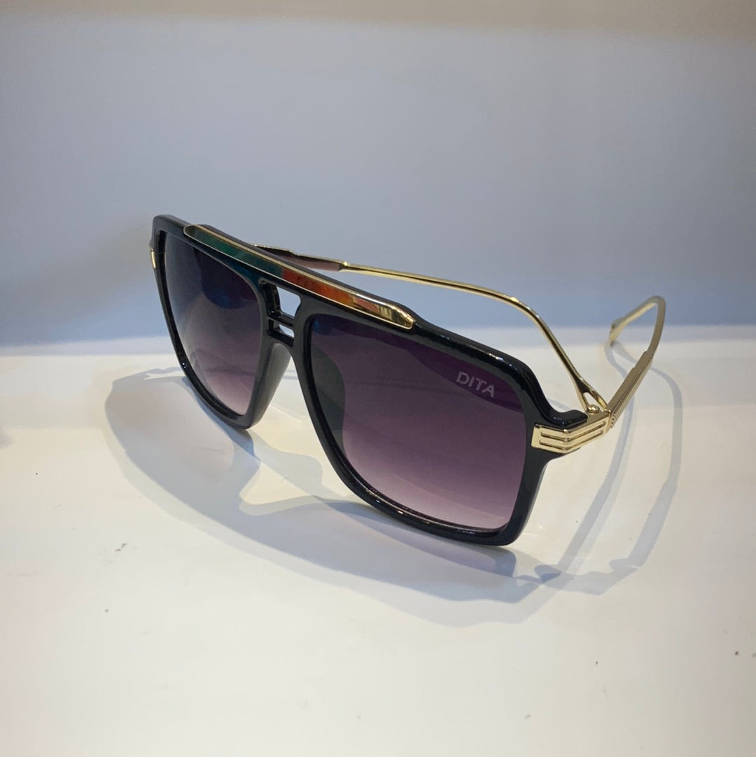 TID Black Frame Purple Shade Unisex Sunglass