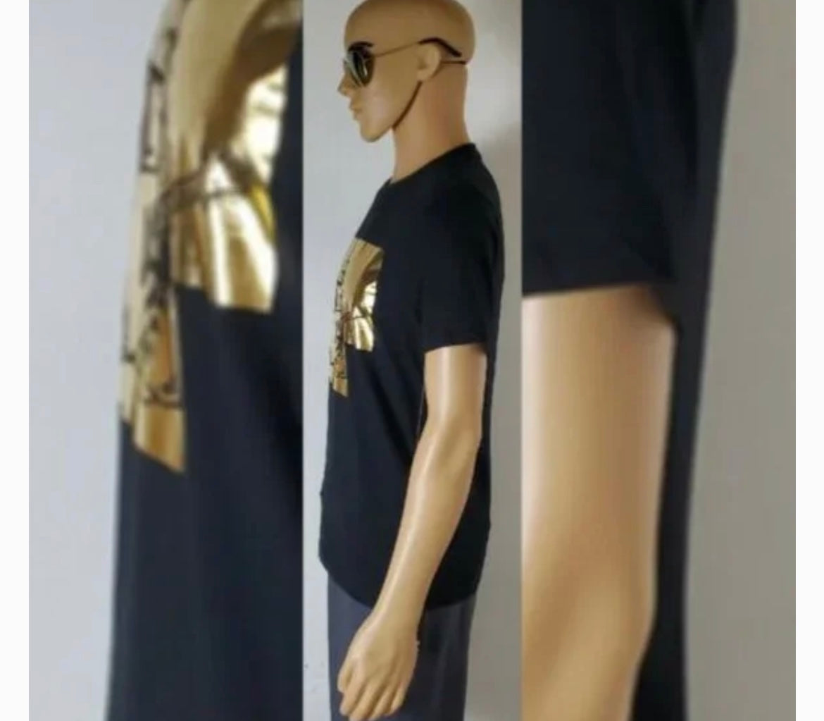 TRUE RELIGION BUDDHA FOIL PANE SS TEE MEN'S SHORT SLEEVE CREW NECK 110390
