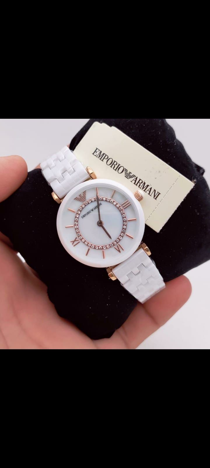 White Chain White Copper Dial Ceramica Ladies Watch 401900