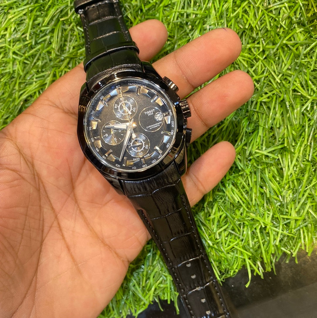 Sit Luxurious Full Black Chronograph Strap Men Watch 400248