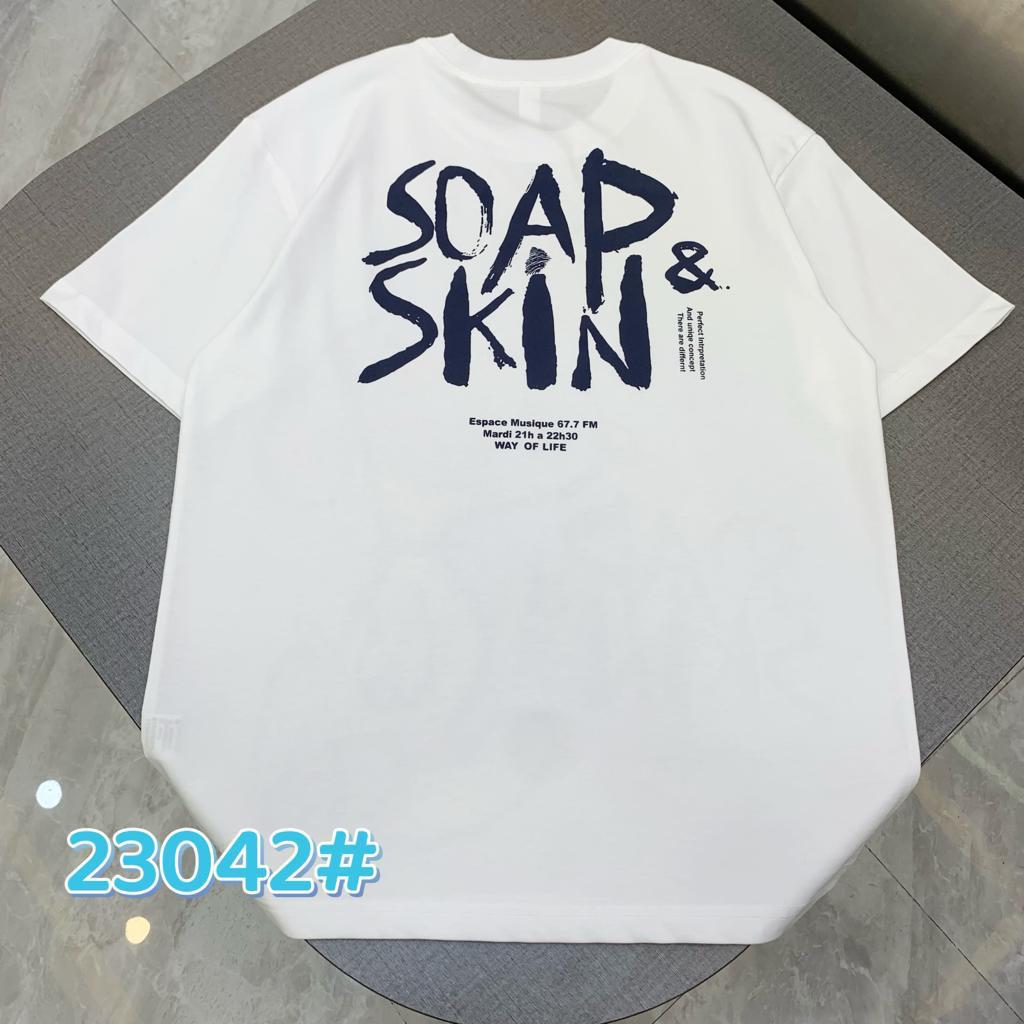 Soap Skin Black Colour White Front Back Printed Tshiet 23042