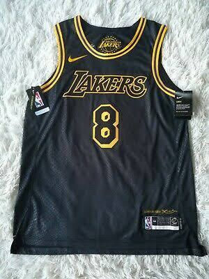 Black Yellow Lakers 8 NBA Colour Jersey Imported Quality