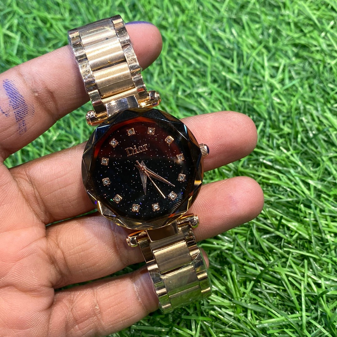 Oid Copper Chain Rose Gold Dial Ladies Watch