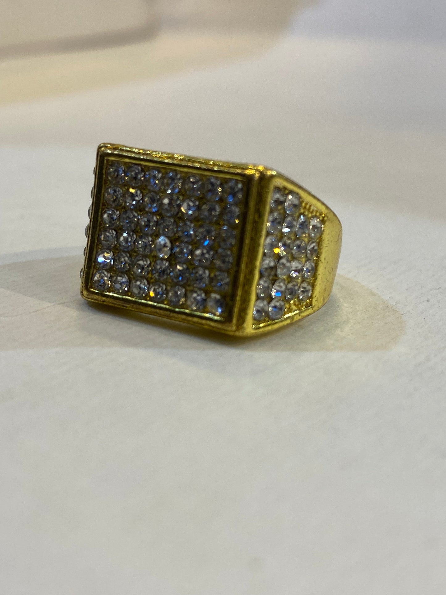 Black Diamond Studded Color Stainless Steel Circle Plain Premium Quality Men’s Ring 50253