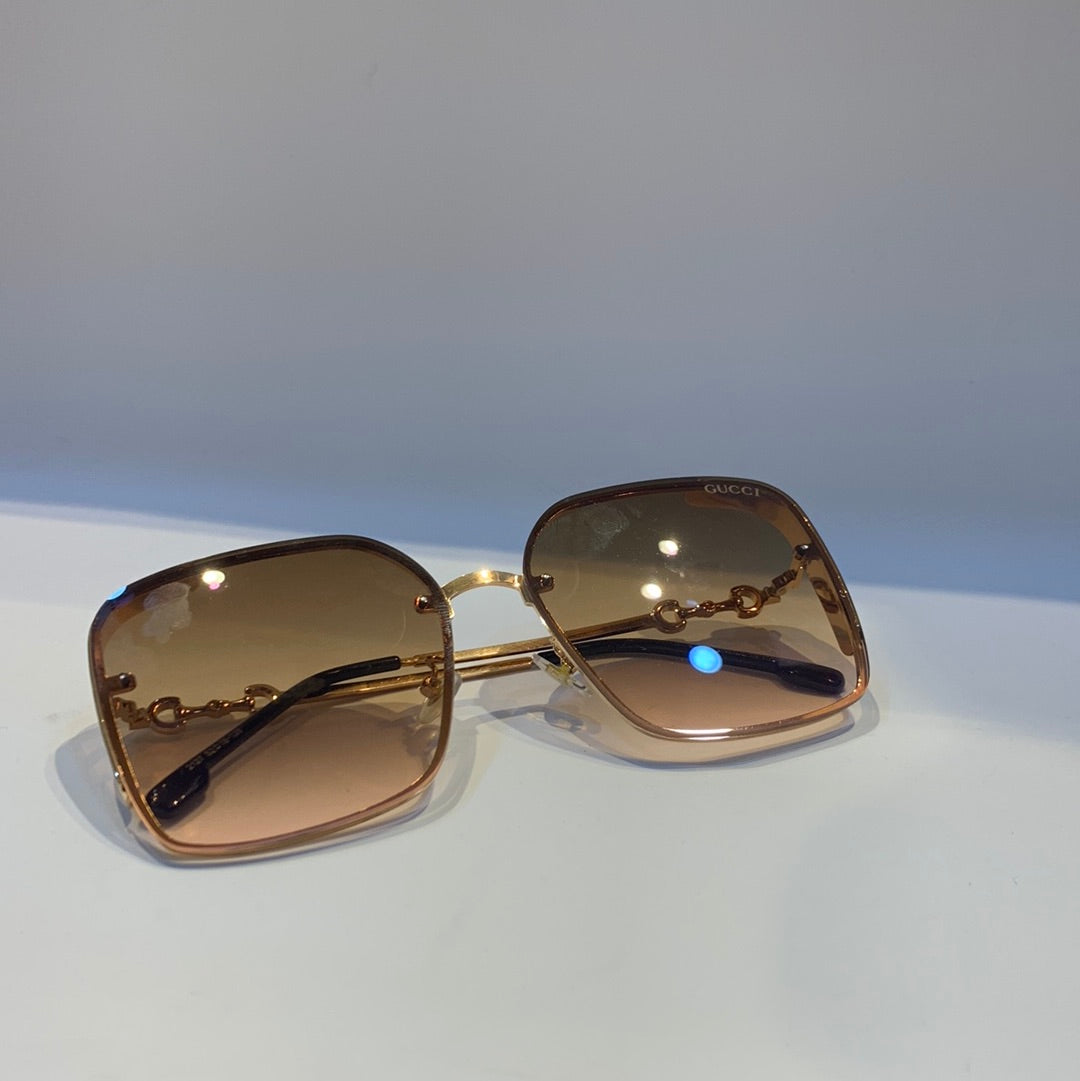 Cug Gold Frame Yellow Shade Sunglass 2127 52 18-138