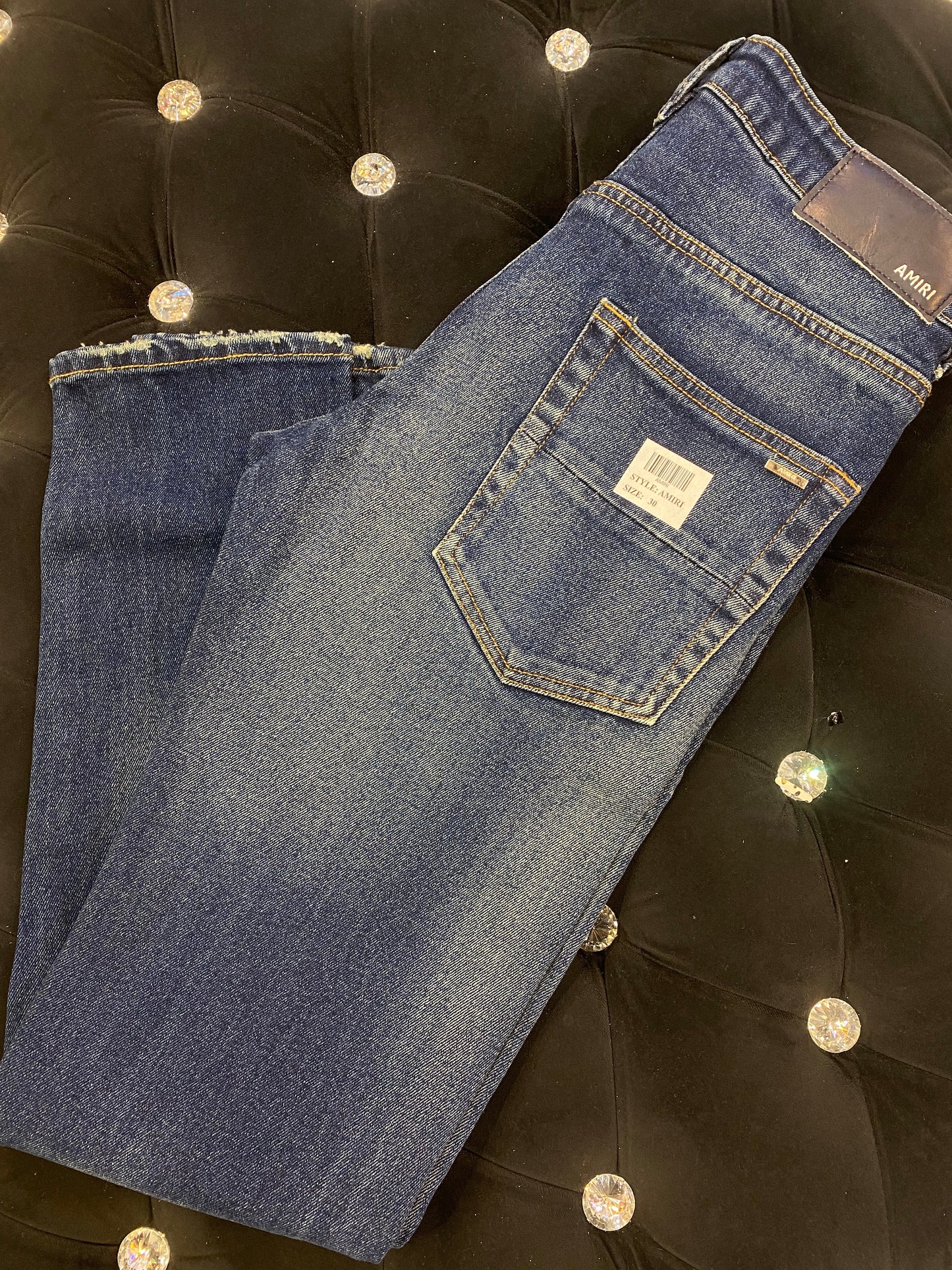 IMA Blue Colour Faded Design Surplus Straight Fit Men’s Jeans 254184