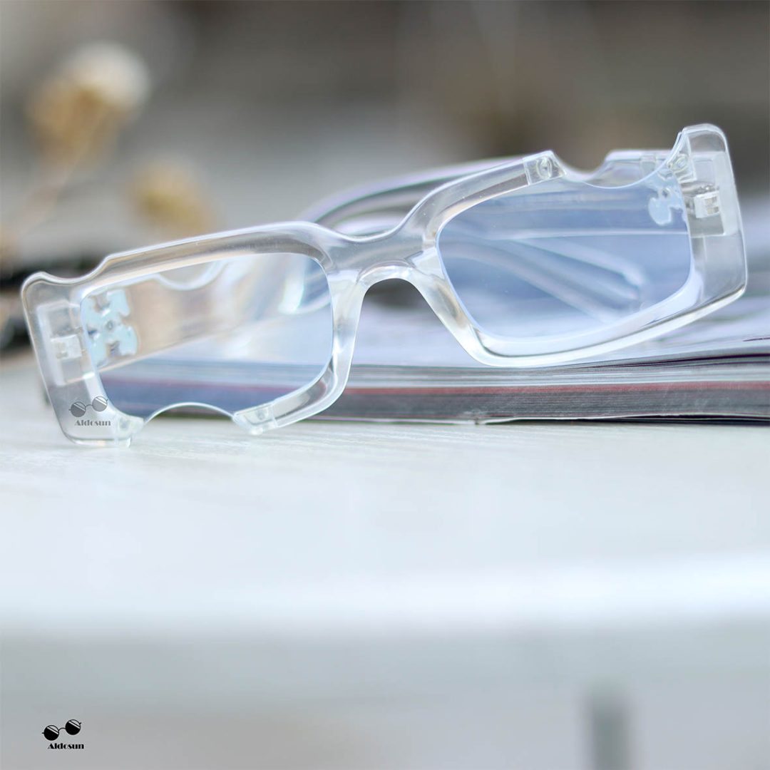 Off White Glossy Transparent Frame Transparent Shade Unisex Sunglass 2240 52 21-145