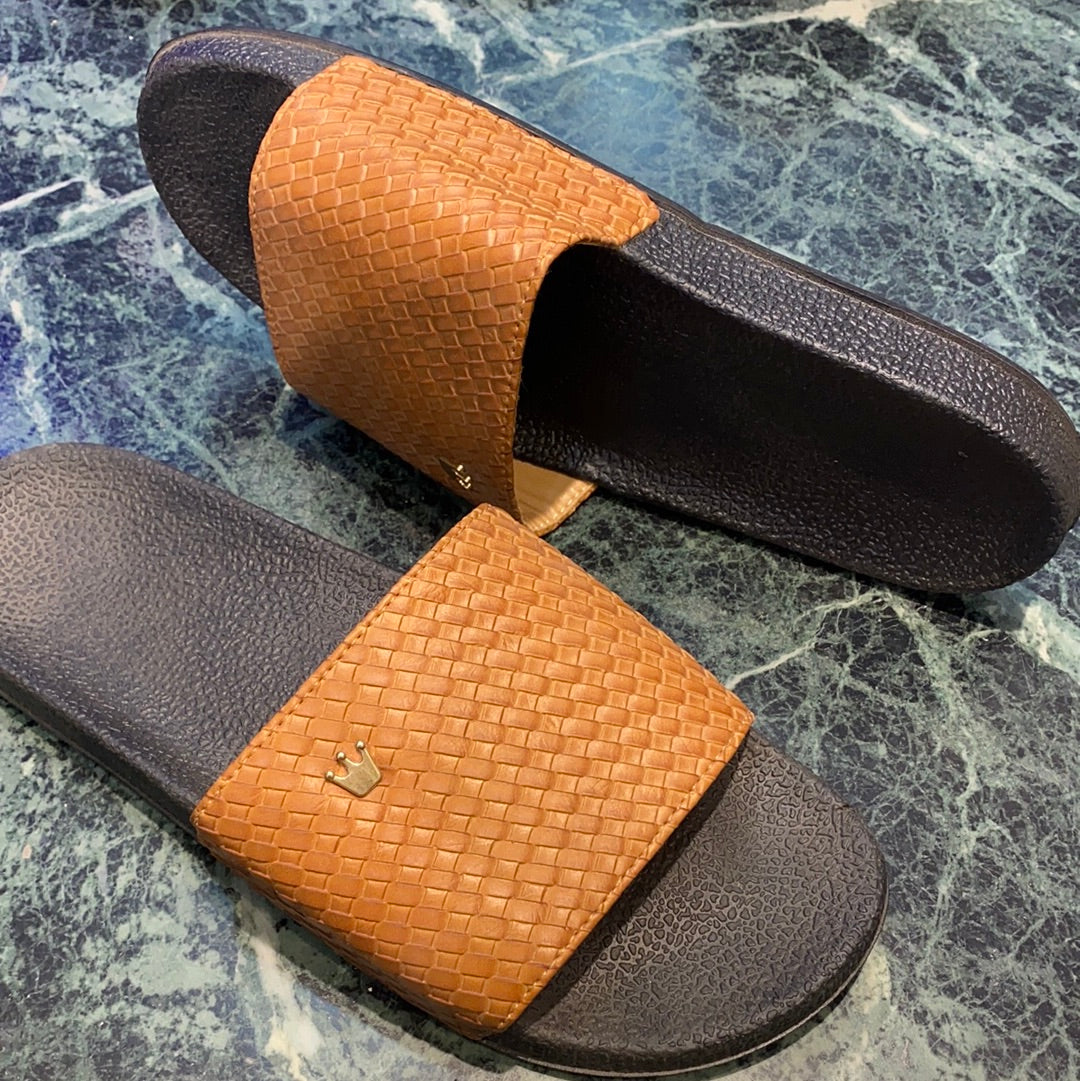 Black Brown Slipper (15106)