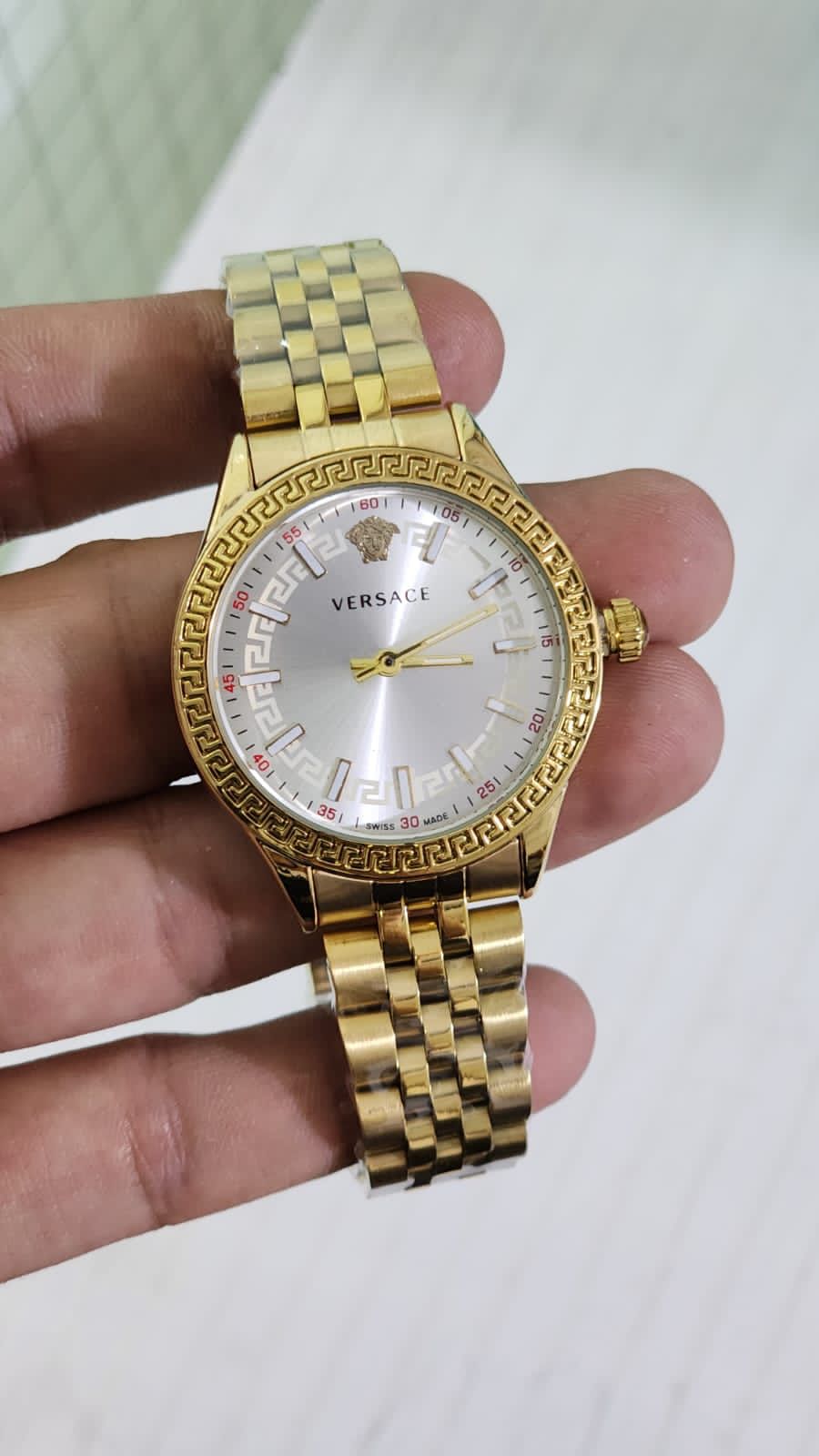 Rev Gold Chain Grey Dial Ladies Watch 901326