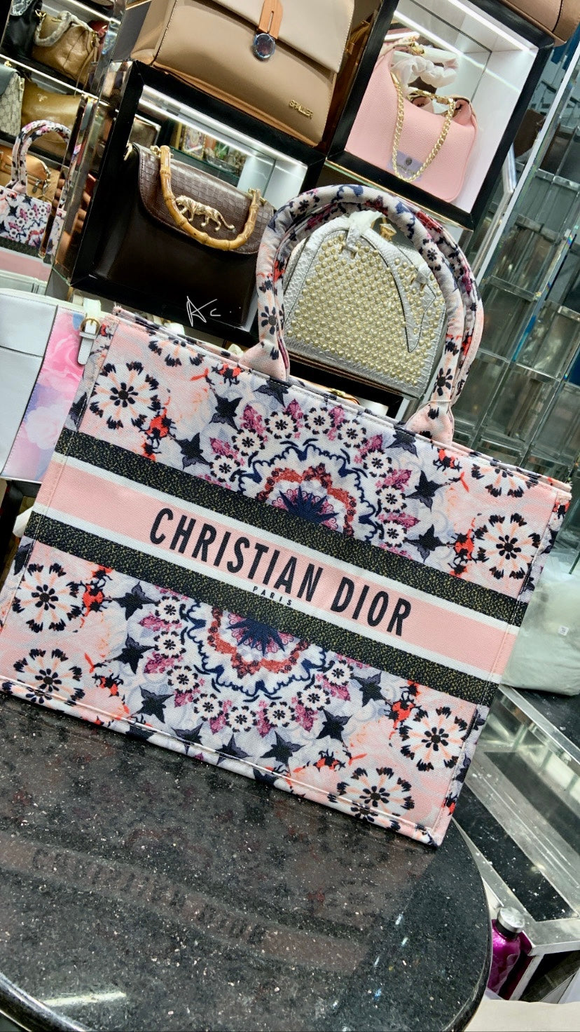 OID Multi Colour Flowers Print Big Size Ladies Hand Bag Tote Bag 50026