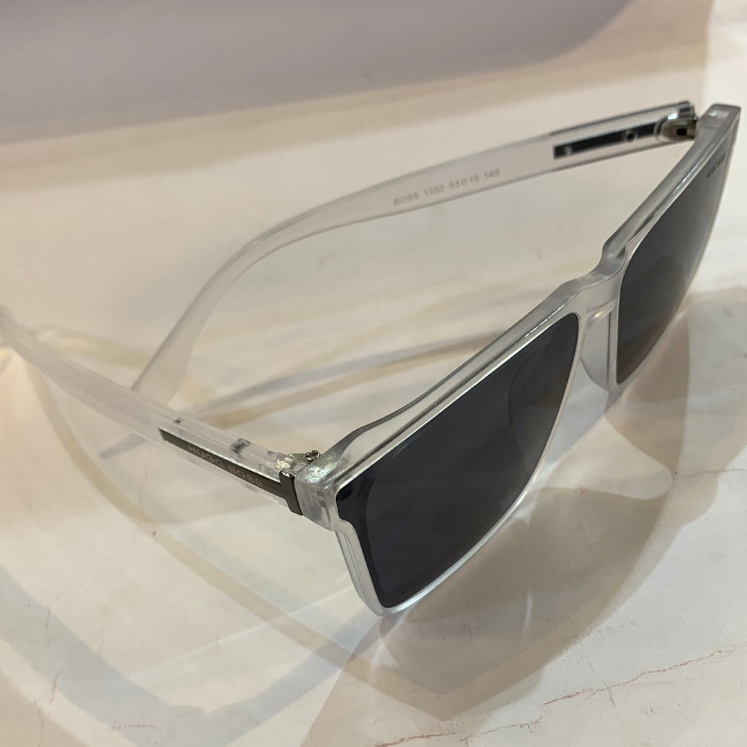 GUH Matte Transperent Frame Black Shade Unisex Branded Sunglasses 1350 53 15 145
