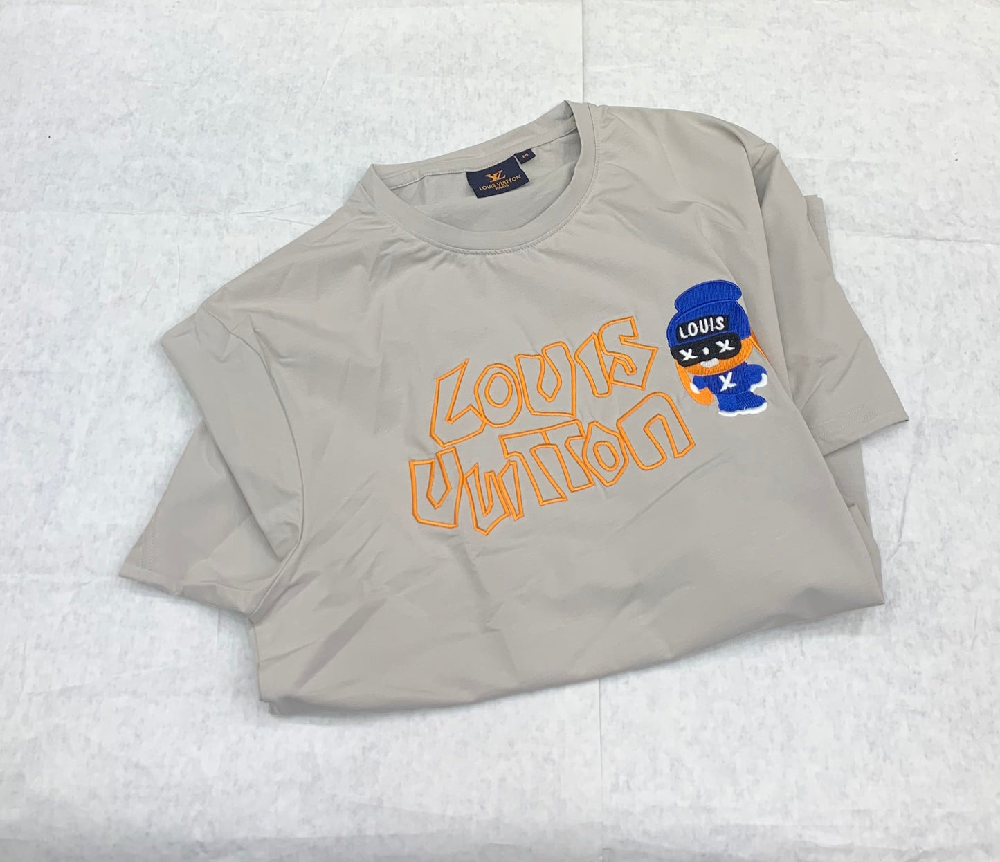 UOL VL Grey Colour With Front Embroidery Lycra Fabric Tshirt 50209