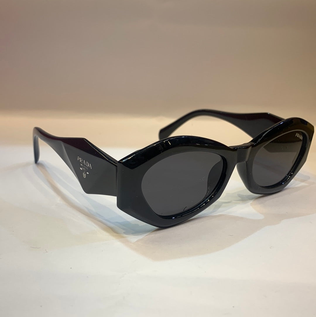 ARP Glossy Black Frame Black Shade Unisex Sunglass