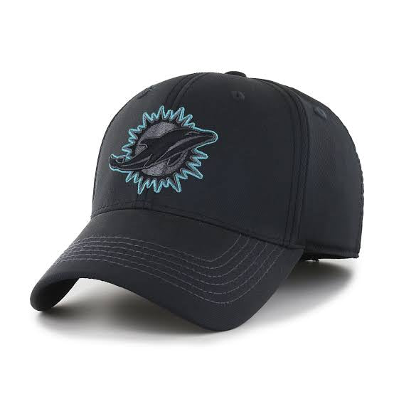 Black Blue Line Miami Dolphins Cap 400445