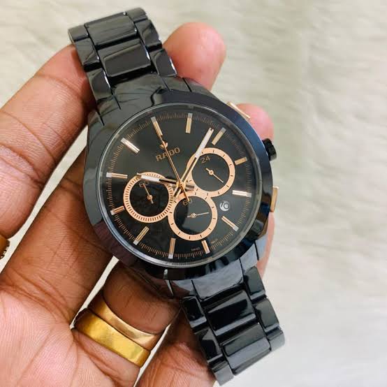 DAR Black Chain Black Copper Dial Ceramic Men Watch