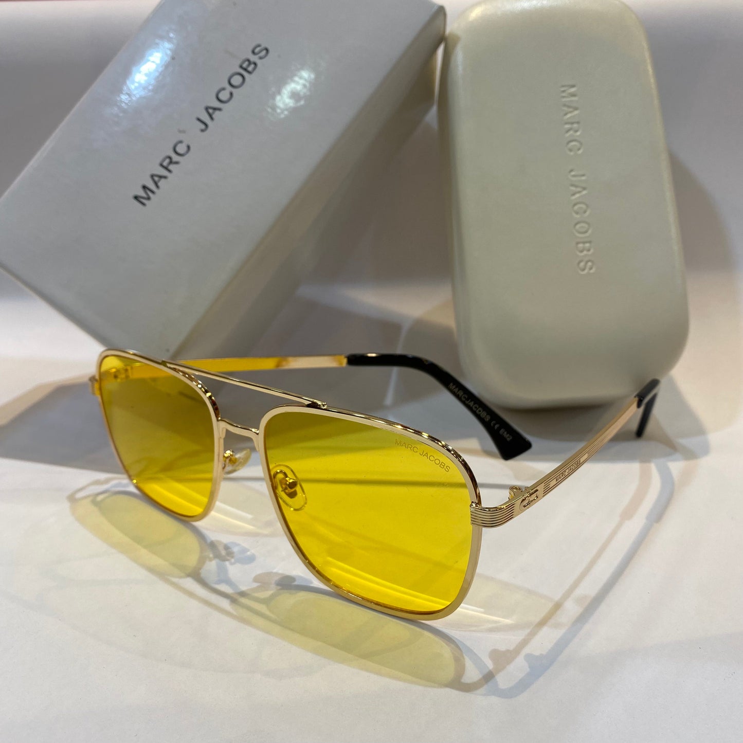 RAM Gold Frame Yellow Shade Unisex Branded Sunglasses MARC 24/S R80190 59 18-145