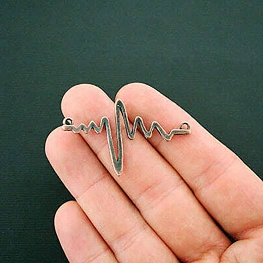 Silver Heart Beat Shaped Pendant