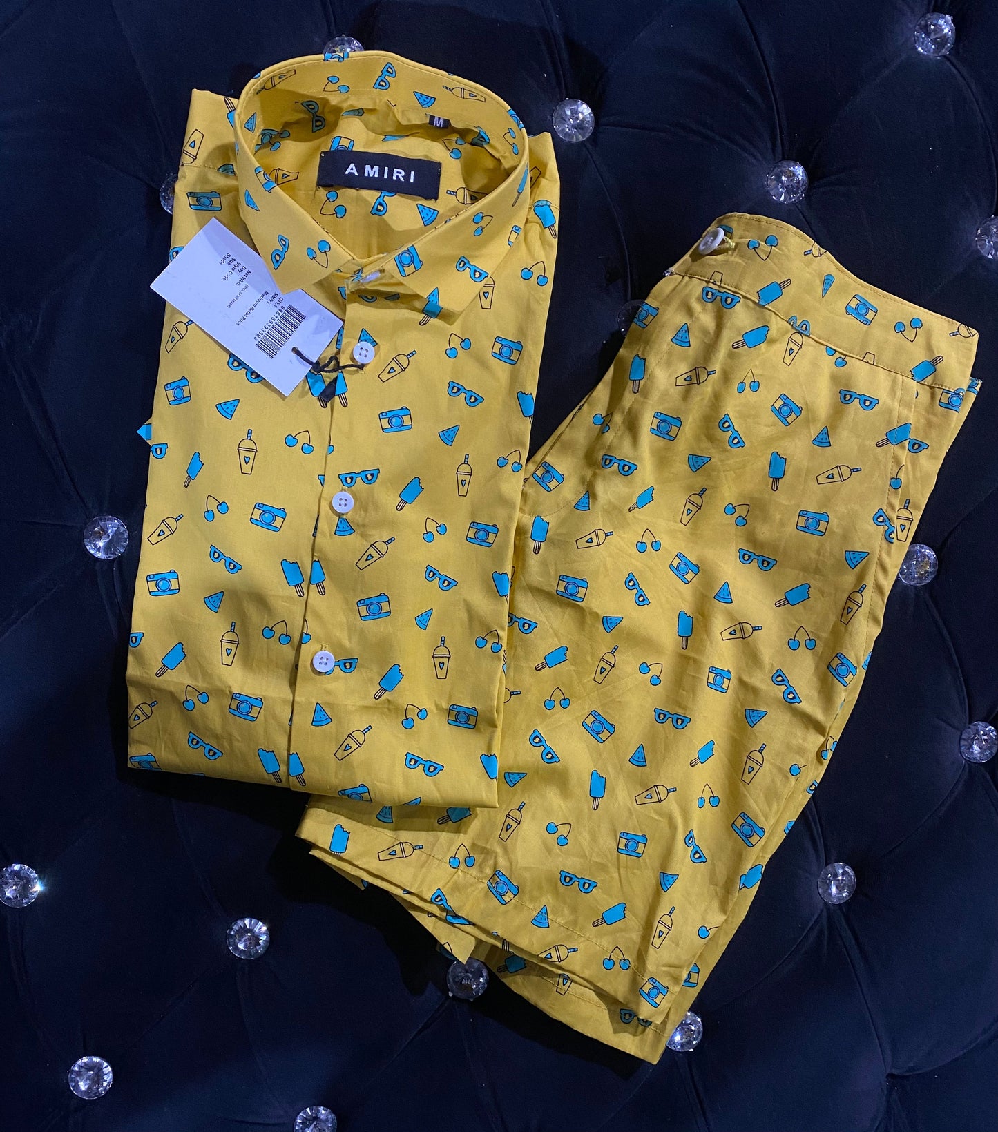 IMA Yellow Colour With Travel Print Important Shirt With Shorts Coord Set 298171