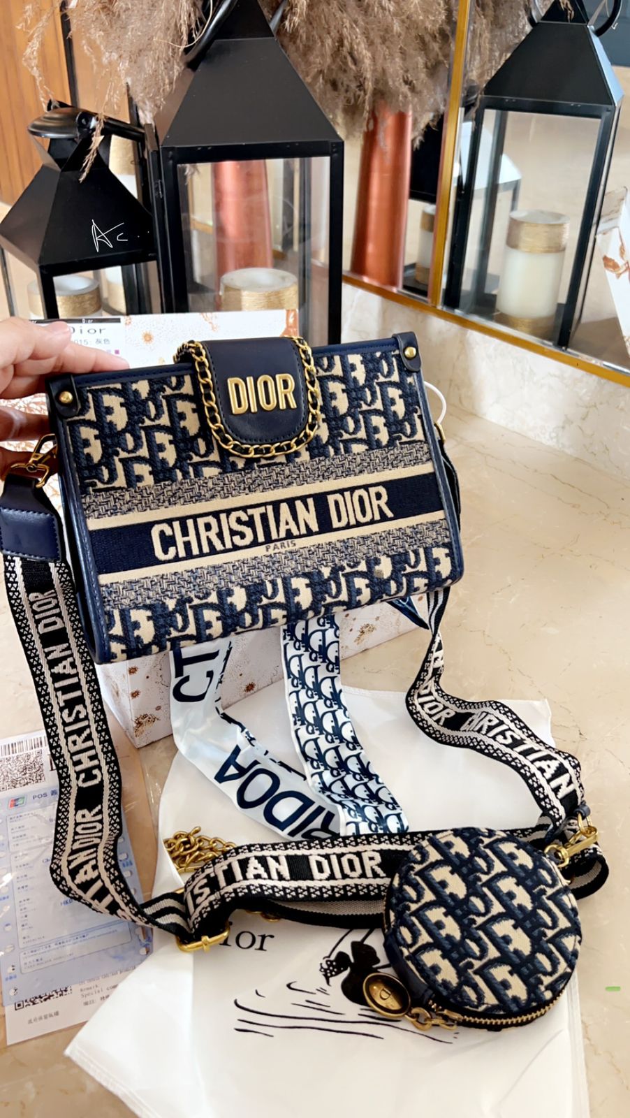 Oid Multi Colour Embroidery Work Flip Lock Ladies Sling Bag 8015