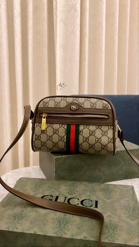 Brown Cream Colour Guc Cug Ladies Bag