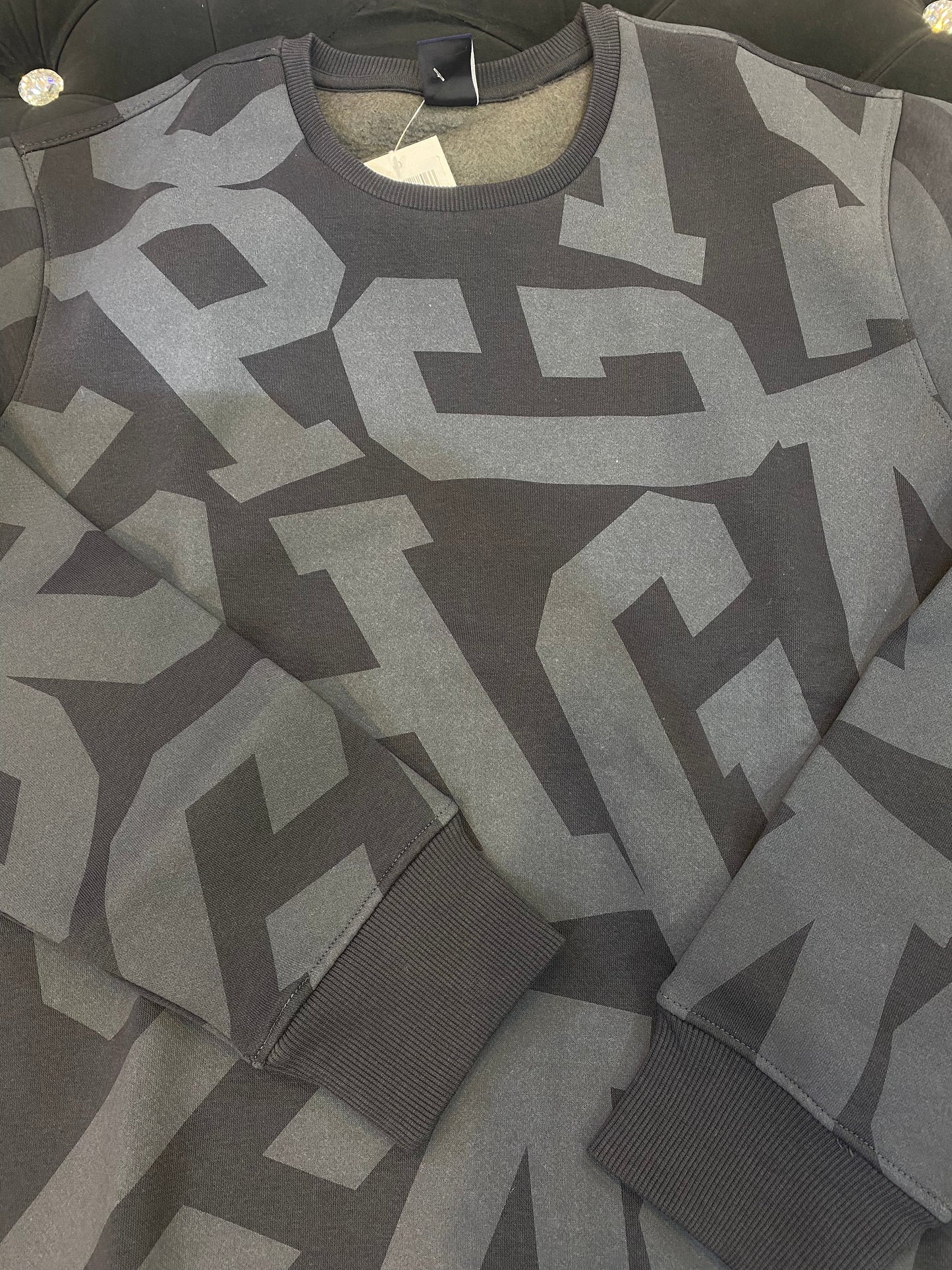 PAG Dark Grey Colour With G Print Imported Fabric Sweatshirt