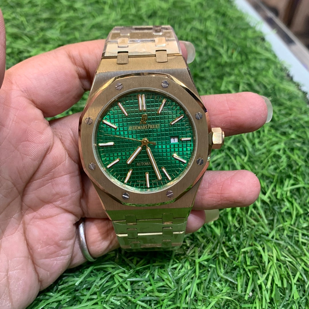 Ap Gold Chain Green Dial Heavy Men’s Watch